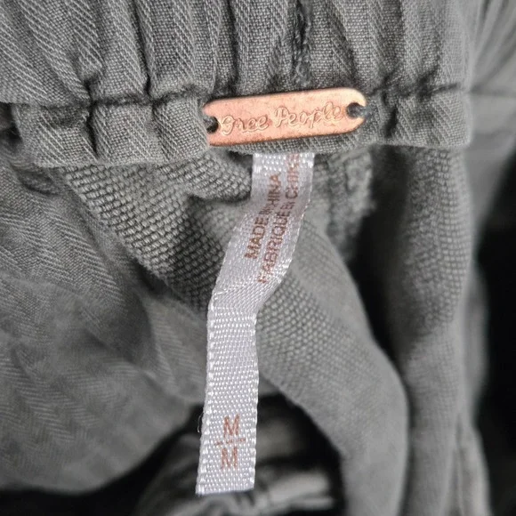 Free People Women Medium Margate Pleated Paperbag Trouser Pant Faded Sugar Kelp - Picture 4 of 6